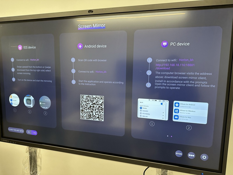 Hikvision interactive panel at Eva Pharma