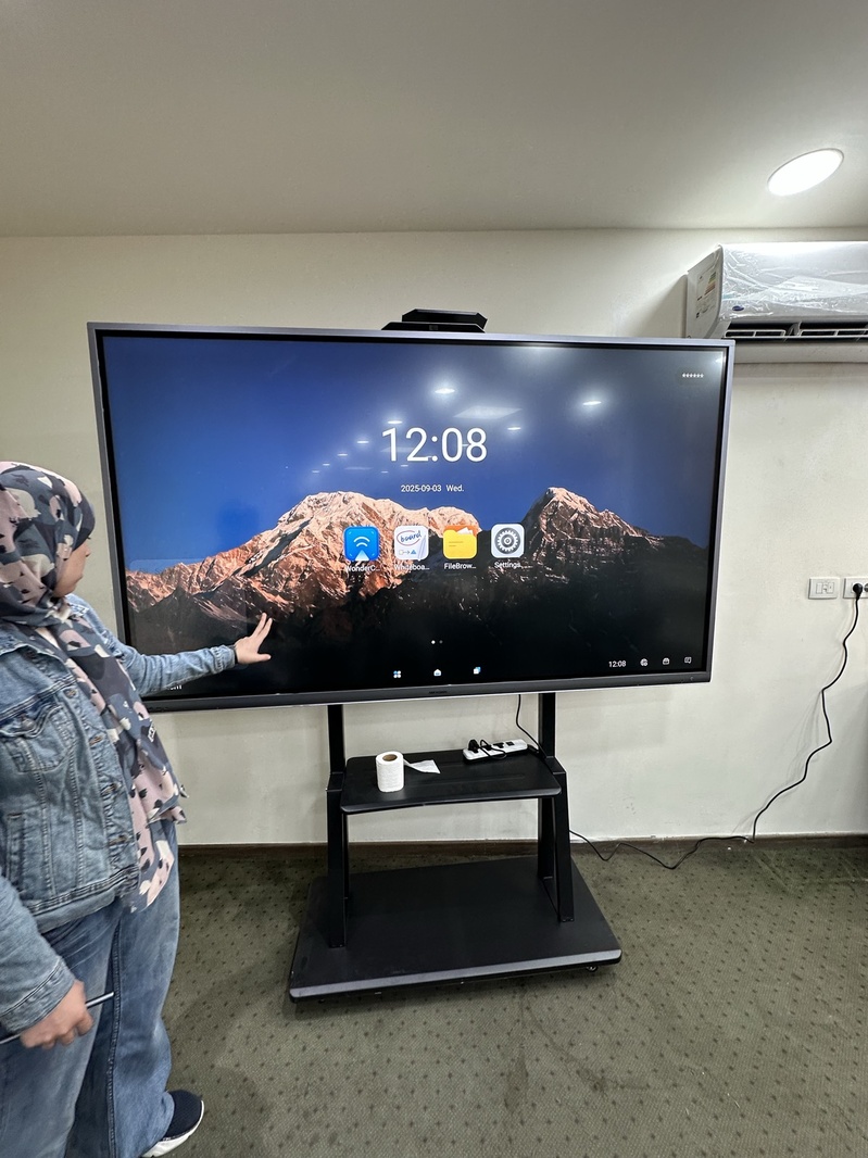 Interactive panel inside the meeting room