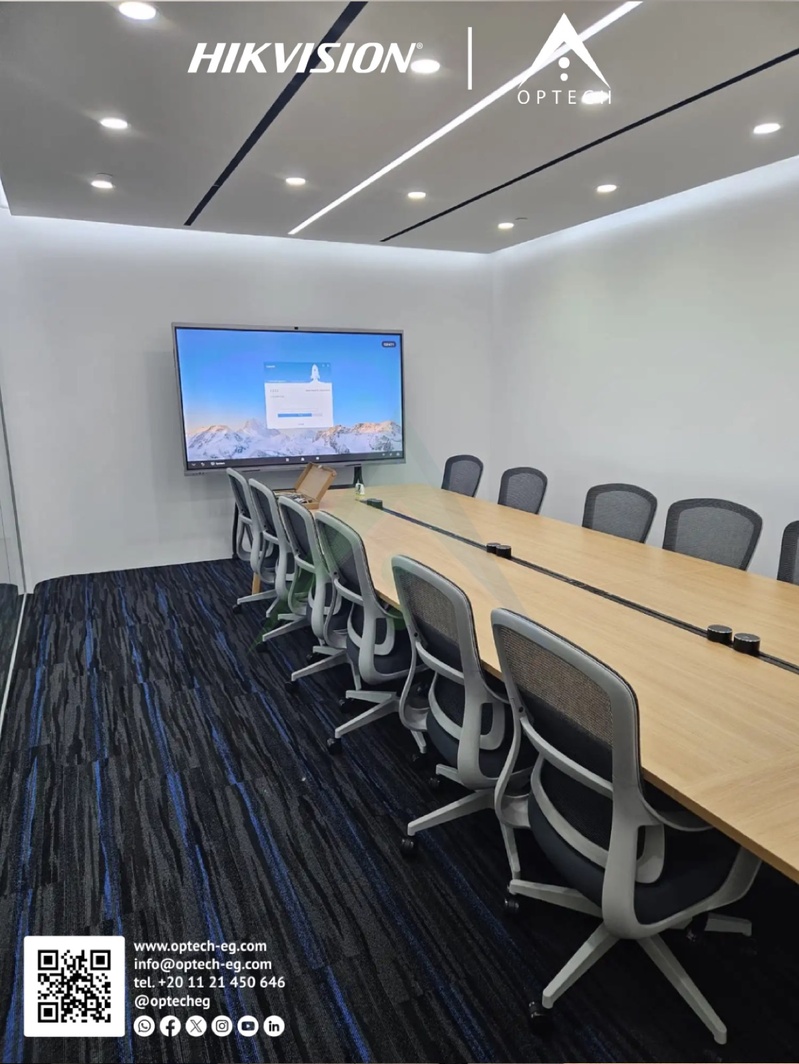 Conference room with an interactive display